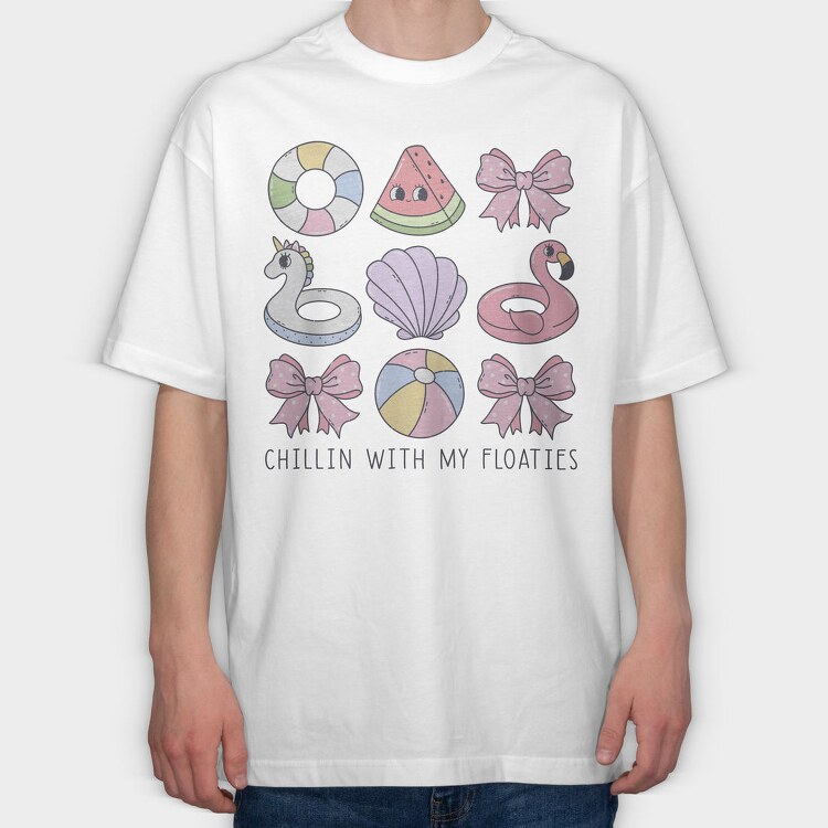 Summer Floaties Groovy, Tricou Oversize Barbati (Unisex)