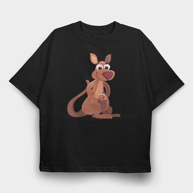 Kangaroo Hug, Tricou Oversize Barbati (Unisex)
