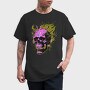 Flaming Punk Skull, Tricou Barbati (Unisex)