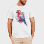 Colorful Parrot Magnificent Rosella Watercolor, Tricou Barbati (Unisex)