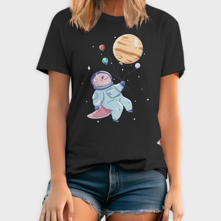 Axolotl Astronaut In Space, Tricou Barbati (Unisex)