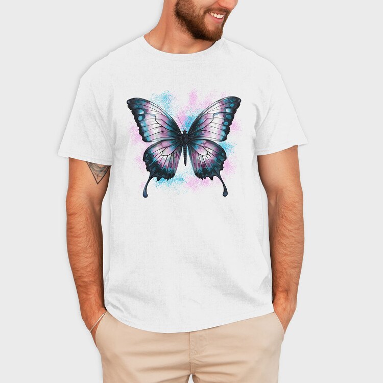Butterfly Trans Flag, Tricou Barbati (Unisex)