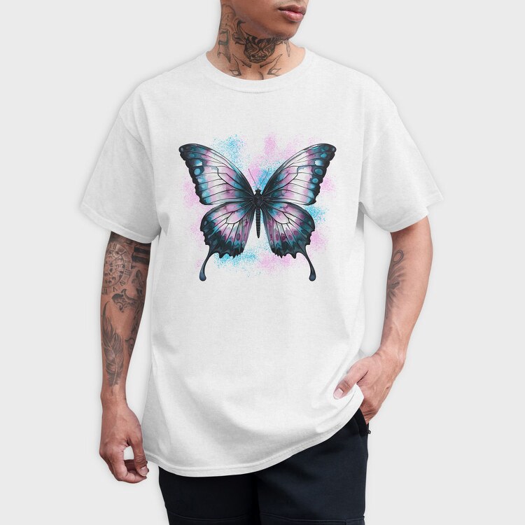 Butterfly Trans Flag, Tricou Barbati (Unisex)
