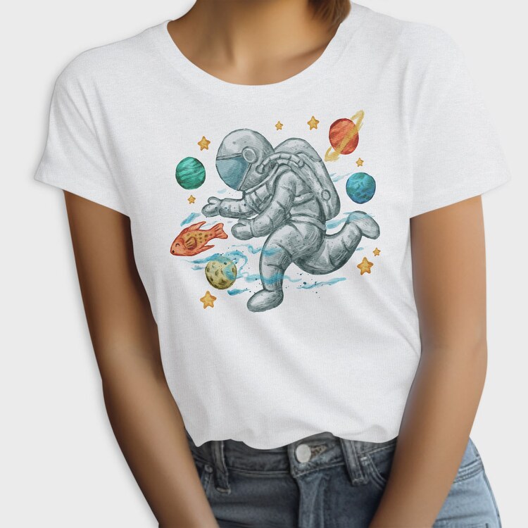 Astronaut Painting, Tricou Femei