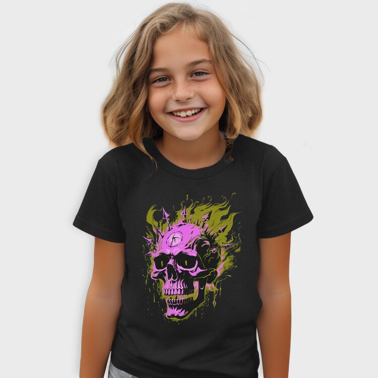 Flaming Punk Skull, Tricou Copii
