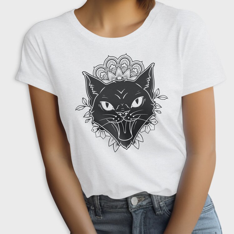 Mandala Cat Tattoo, Tricou Femei