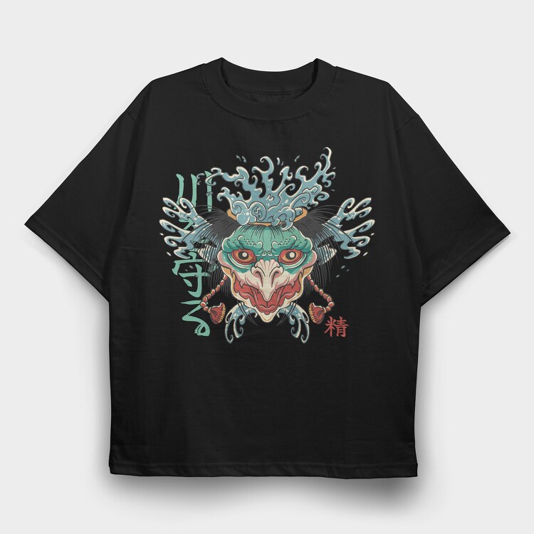 Kappa Folklore Traditional Japanese, Tricou Oversize Barbati (Unisex)