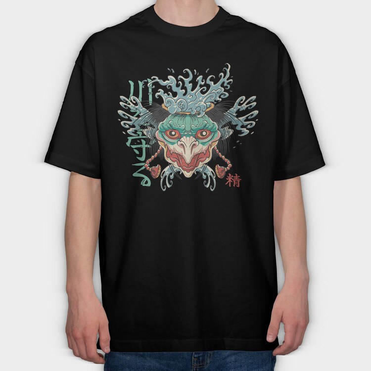 Kappa Folklore Traditional Japanese, Tricou Oversize Barbati (Unisex)