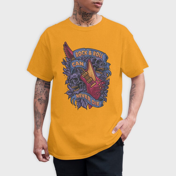 Rock and Roll Can Never Die, Tricou Barbati (Unisex)