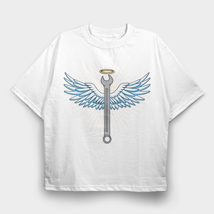 Angel Wrench, Tricou Oversize Barbati (Unisex)