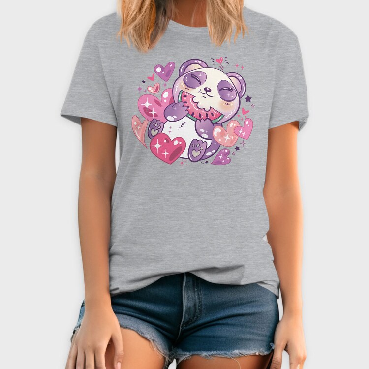 Kawaii Anime Animals Panda, Tricou Barbati (Unisex)