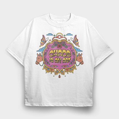 Chaos And Art Maximalism, Tricou Oversize Barbati (Unisex)