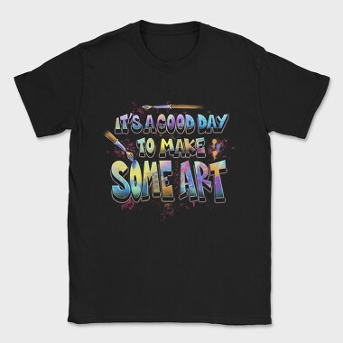 Colorful Artistic Quote Brush, Tricou Barbati (Unisex)