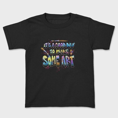 Colorful Artistic Quote Brush, Tricou Copii