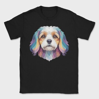 Colorful Cavachon Dog, Tricou Barbati (Unisex)