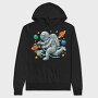 Astronaut Painting, Hanorac Oversize Barbati (Unisex)