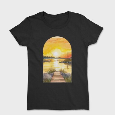 Sunset Lake Pathway, Tricou Femei