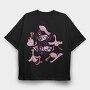 Flamingo Doing Yoga Worry, Tricou Oversize Barbati (Unisex)