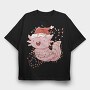 Axolotl Christmas Lights, Tricou Oversize Barbati (Unisex)