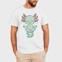 Kawaii Axolotl Meditating, Tricou Barbati (Unisex)