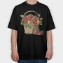 Strawberries Basket Flowers, Tricou Oversize Barbati (Unisex)
