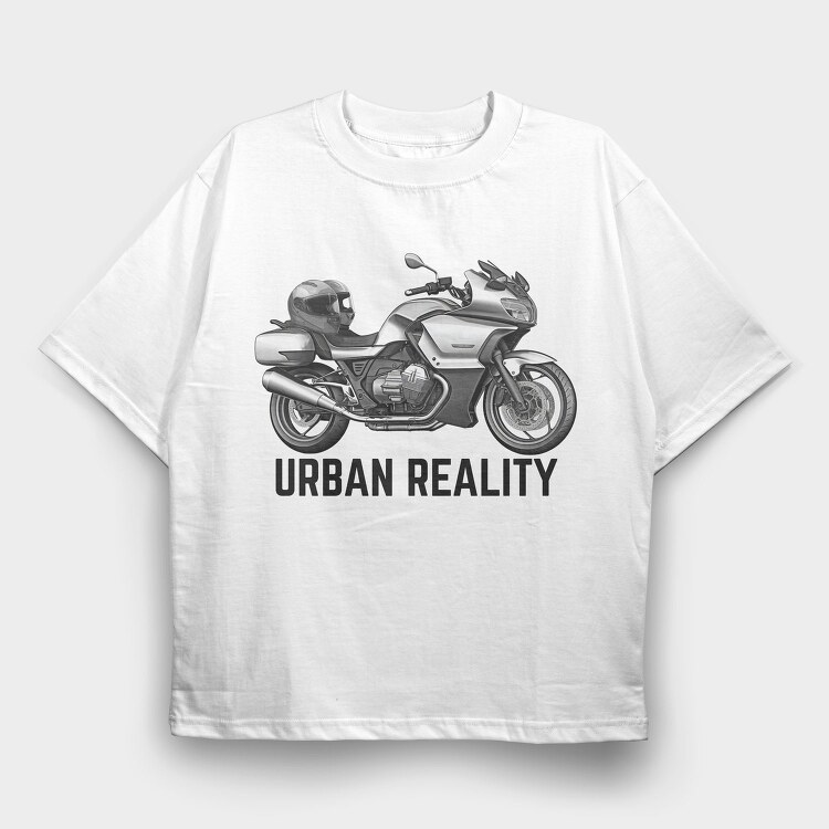 Motorcycle and Helmets, Tricou Oversize Barbati (Unisex)