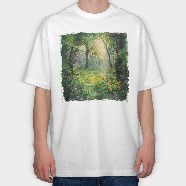 Sunlight Magic Garden, Tricou Oversize Barbati (Unisex)