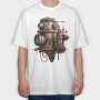 Steampunk Submarine Clipart, Tricou Oversize Barbati (Unisex)