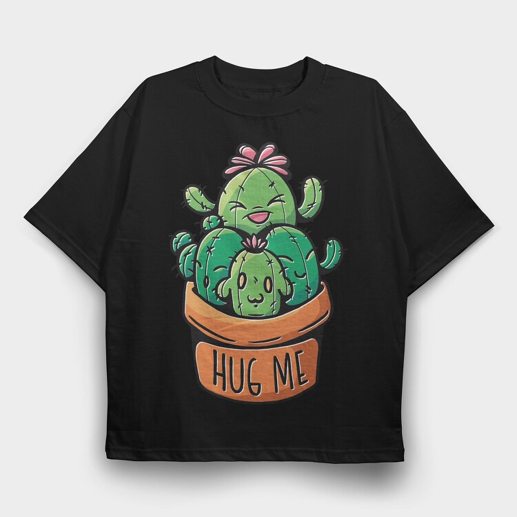 Cacti Hug, Tricou Oversize Barbati (Unisex)
