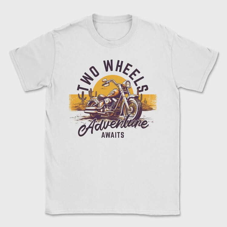 Motorcicle Adventure Two Wheels, Tricou Barbati (Unisex)