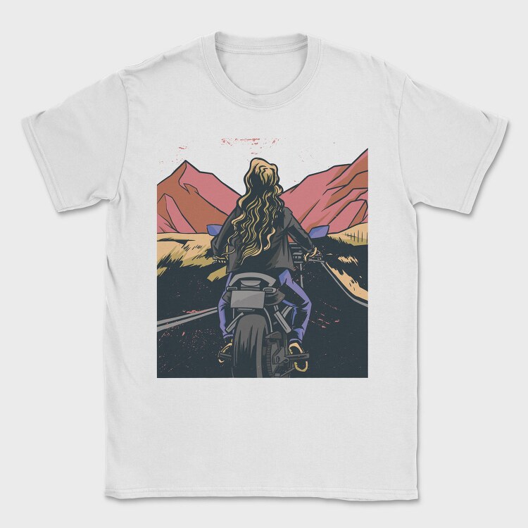 Motorbike Landscape, Tricou Barbati (Unisex)