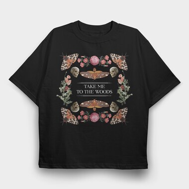 Moth Mandala, Tricou Oversize Barbati (Unisex)