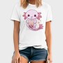 Kawaii Axolotl Mermaid Boba Tea Tote, Tricou Barbati (Unisex)