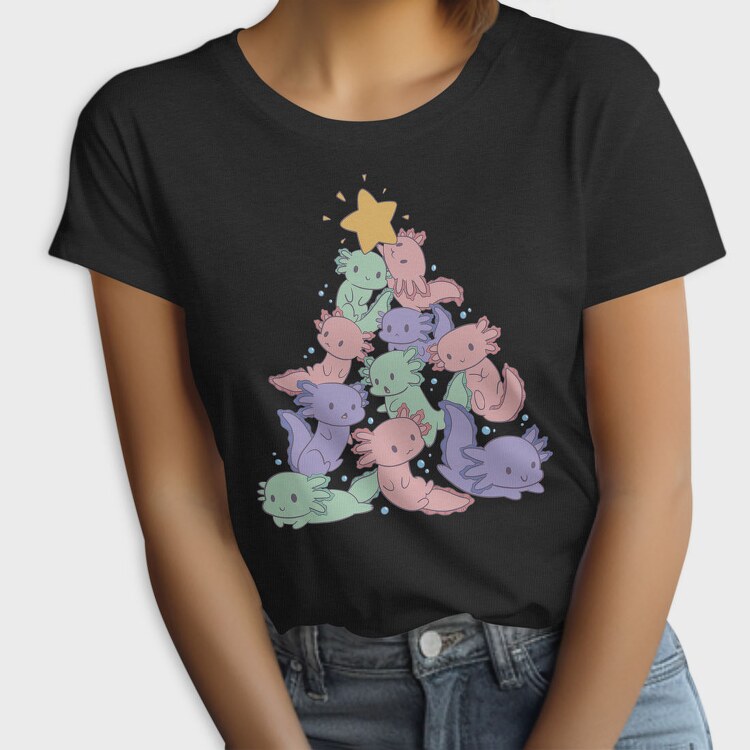 Axolotl Christmas Tree, Tricou Femei