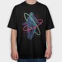 Floating Astronaut Neon Psicodelic, Tricou Oversize Barbati (Unisex)