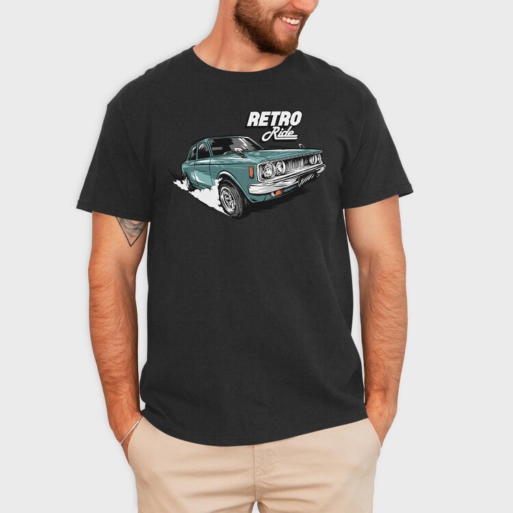 Retro Ride, Tricou Barbati (Unisex)