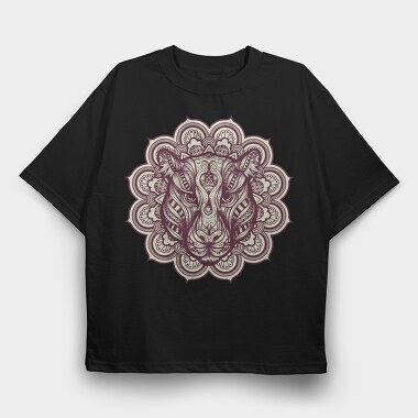 Mandala Jaguar, Tricou Oversize Barbati (Unisex)