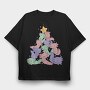 Axolotl Christmas Tree, Tricou Oversize Barbati (Unisex)
