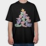 Axolotl Christmas Tree, Tricou Oversize Barbati (Unisex)