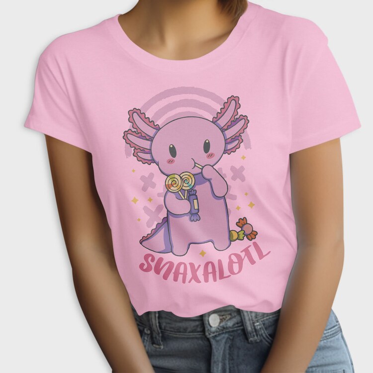 Axolotl Eating Candy Snaxalotl, Tricou Femei
