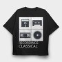 Vintage Audio Cassette Classical, Tricou Oversize Barbati (Unisex)
