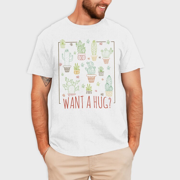 Cactus Hug, Tricou Barbati (Unisex)