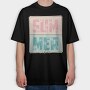 Summer Vibes Palm Tree, Tricou Oversize Barbati (Unisex)