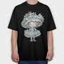 Strawberry Hat Girl, Tricou Oversize Barbati (Unisex)