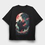 Comic Monsters Fighting Godzilla, Tricou Oversize Barbati (Unisex)