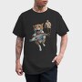 Comical Cat And Fish Escape, Tricou Barbati (Unisex)