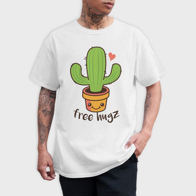 Cactus Hugs Cute 01, Tricou Barbati (Unisex)