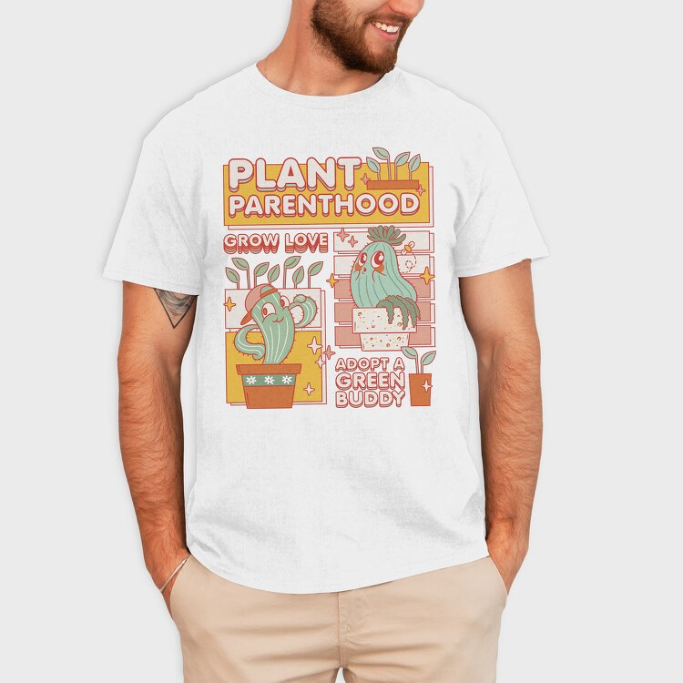 Nurturing Plant Parenthood Cute Cactus 09, Tricou Barbati (Unisex)