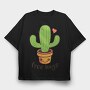 Cactus Hugs Cute 01, Tricou Oversize Barbati (Unisex)