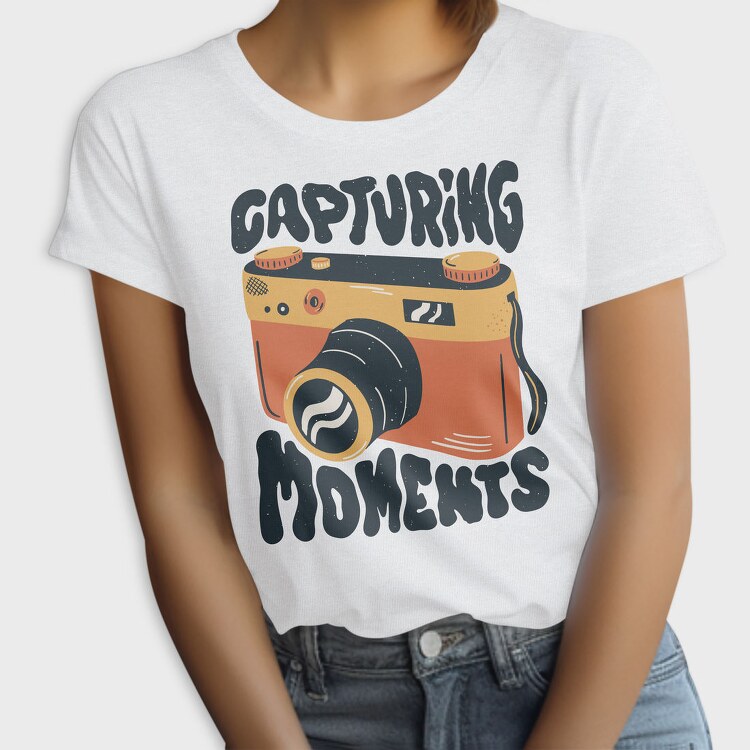 Vintage Camera Photography Capturing Moments, Tricou Femei